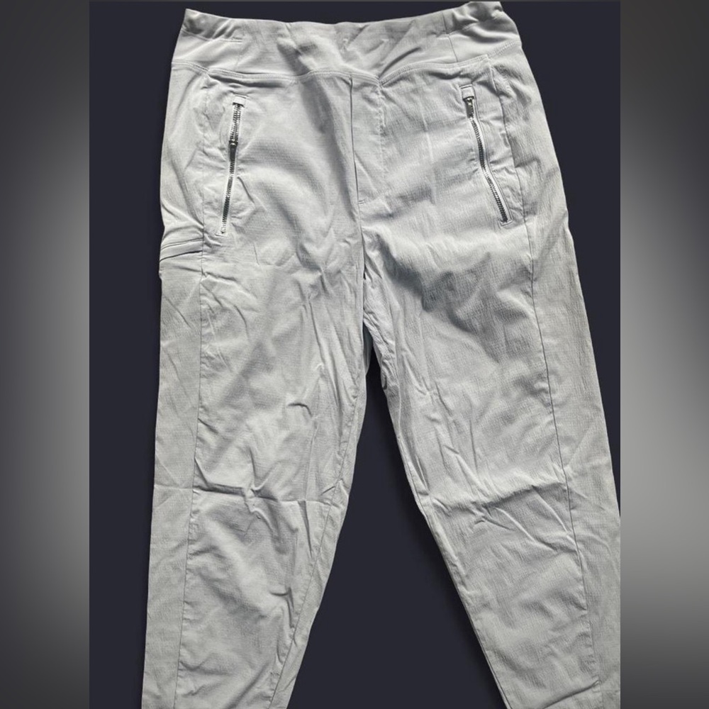 Athleta Light Gray Performance Joggers with Zip Pockets
